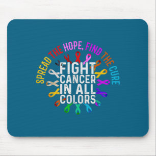 Mousepad Ilustração Combater o Cancro Todas as Cores