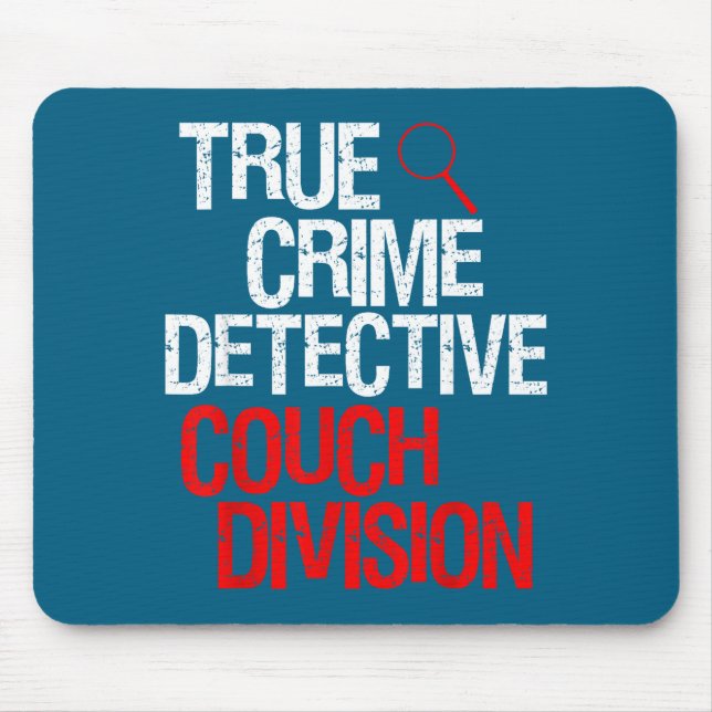 Mousepad Ilustração da Divisão de Sofá de Detetive de Crime (Frente)
