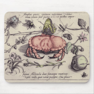 Mousepad Ilustração da Flor Botânica do Caranguejo