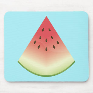 Mousepad Ilustração Da Fruta Da Melancia Em Azul