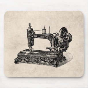 Mousepad Ilustração da máquina de costura dos 1800s do