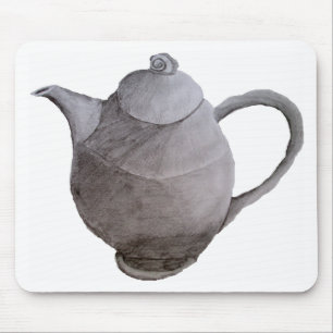 Mousepad Ilustração de arte em bule de chá arte em cozinha