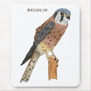 Mousepad Ilustração de ave do Kestrel Americano