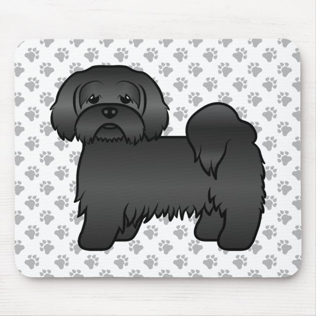 Mousepad Ilustração de cachorro de desenho animado fofo Lha (Frente)