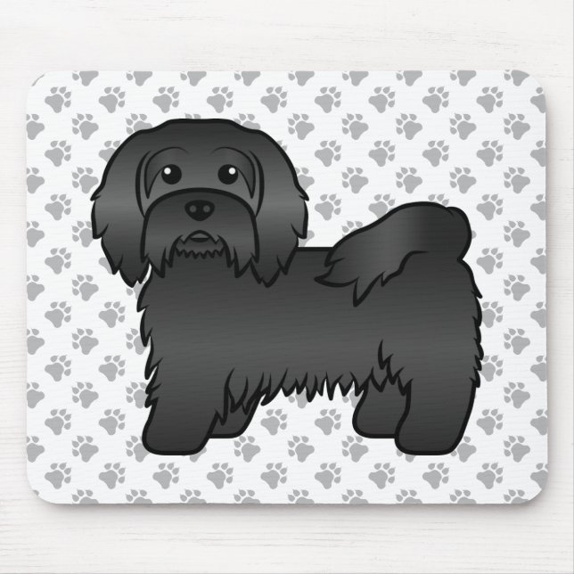 Mousepad Ilustração de cachorro de desenho animado Havanese (Frente)