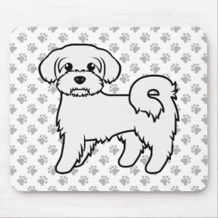 Mousepad Ilustração de Cão de Cartoon Cortado Maltês