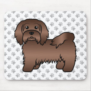 Mousepad Ilustração de Cão de Cartoon de Chocolate Havan