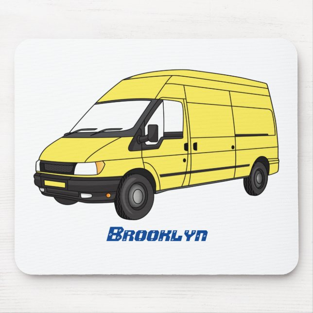 Mousepad Ilustração de carrinha de entrega (Frente)