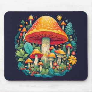 Mousepad Ilustração de Cogumelo Criativo