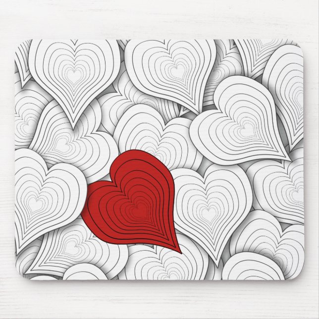 Mousepad Ilustração de Corações de Cebola Imísica (Frente)