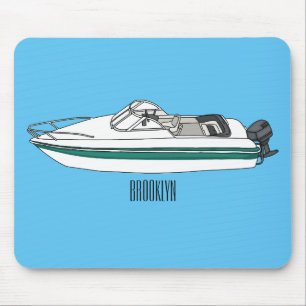 Mousepad Ilustração de desenho animado a motor