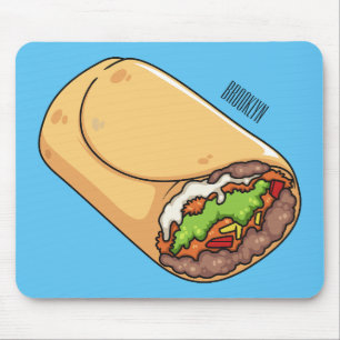 Mousepad Ilustração de desenho animado burrito