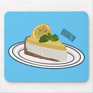 Mousepad Ilustração de desenho animado com queijo limão
