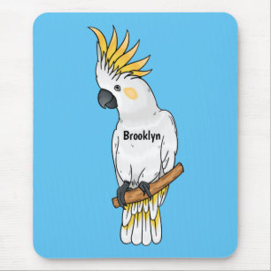 Mousepad Ilustração de desenho animado de ave-coquetel com