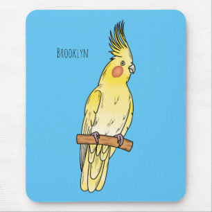 Mousepad Ilustração de desenho animado de aves Cockatiel