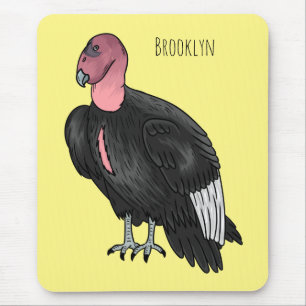 Mousepad Ilustração de desenho animado de aves condor da Ca
