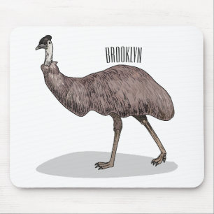 Mousepad Ilustração de desenho animado de aves da Emu