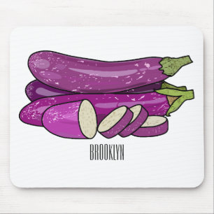 Mousepad Ilustração de desenho animado de beringela