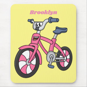 Mousepad Ilustração de desenho animado de bicicleta de cr