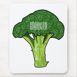 Mousepad Ilustração de desenho animado de brócolis