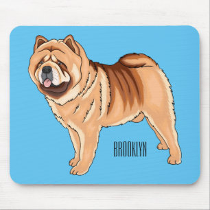 Mousepad Ilustração de desenho animado de cão Chow Chow