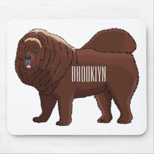 Mousepad Ilustração de desenho animado de cão Mastiff Tibet