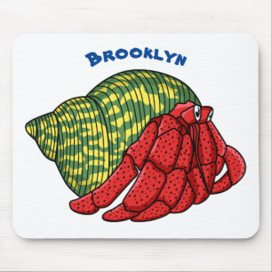 Mousepad Ilustração de desenho animado de caranguejo-ermi
