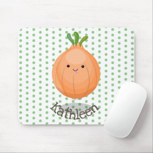 Mousepad Ilustração de desenho animado de cebola castanho