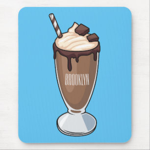 Mousepad Ilustração de desenho animado de Chocolate Milksha