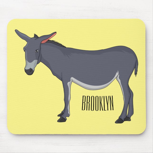 Mousepad Ilustração de desenho animado de Donkey (Frente)