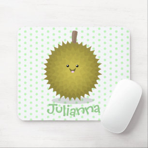 Mousepad Ilustração de desenho animado de duriano feliz