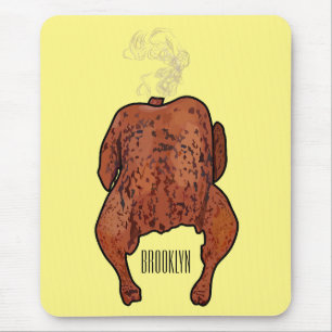 Mousepad Ilustração de desenho animado de frango assado