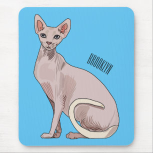 Mousepad Ilustração de desenho animado de gato esphynx