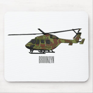 Mousepad Ilustração de desenho animado de helicóptero do ex