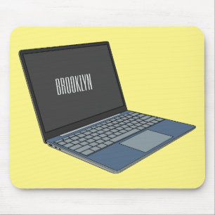 Mousepad ilustração de desenho animado de laptop