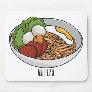 Mousepad Ilustração de desenho animado de macarrão