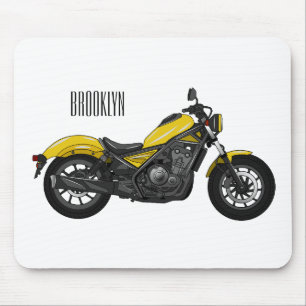 Mousepad Ilustração de desenho animado de motociclo cruzado
