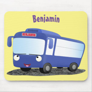Mousepad Ilustração de desenho animado de ônibus moderno az