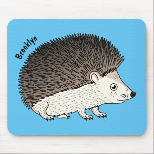 Mousepad Ilustração de desenho animado de ouriço picante