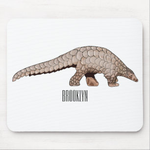 Mousepad Ilustração de desenho animado de Pangolin