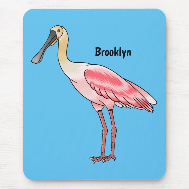 Mousepad Ilustração de desenho animado de pássaros (Frente)