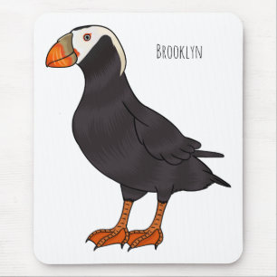 Mousepad Ilustração de desenho animado de pássaros puffin t