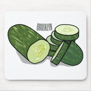 Mousepad Ilustração de desenho animado de pepino
