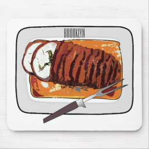 Mousepad Ilustração de desenho animado de peru-bravo