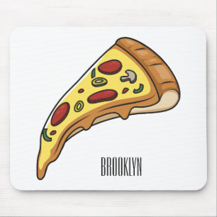 Mousepad Ilustração de desenho animado de pizza