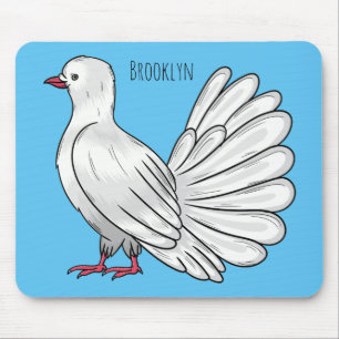 Mousepad Ilustração de desenho animado de pombo-cauda