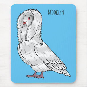 Mousepad Ilustração de desenho animado de pombo-jacobino