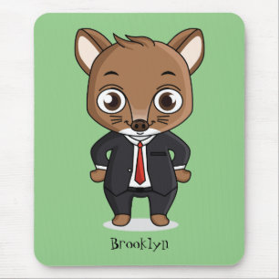 Mousepad Ilustração de desenho animado de rato bonito