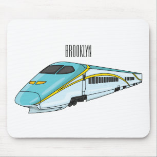 Mousepad Ilustração de desenho animado de trem de bala de a