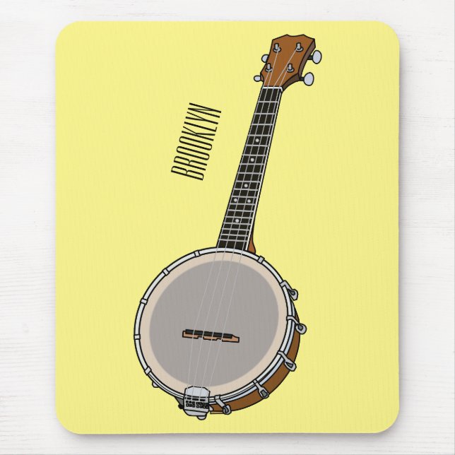 Mousepad Ilustração de desenho animado do Banjo (Frente)